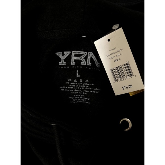 YRN-Yung Rich Nation-Global Force Hoodie-Size Large Mens-NWT - Picture 6 of 7